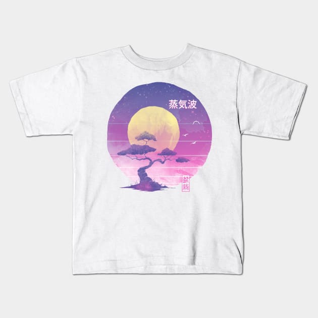 Bonsai Wave Kids T-Shirt by Vincent Trinidad Art